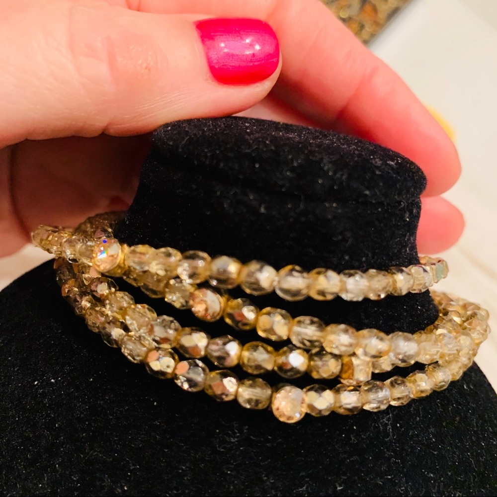 Seasonal Whispers Goldshade Swarovski bracelet. Looks so pretty on the arm. - Picture 4 of 4